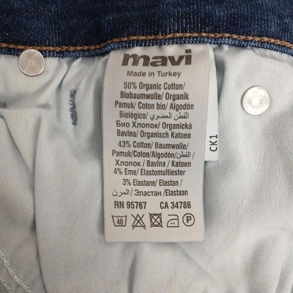 Mavi Viola Jeans 24 High Rise Slim Straight Raw Hem Stretch Denim - Picture 7 of 9